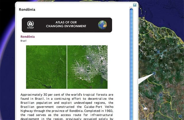 Deforestation of Rondonia in the Amazon